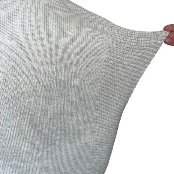 Caslon Gray Hooded Knit Poncho With Button Front Closure Womens Size M/L - Picture 4 of 10